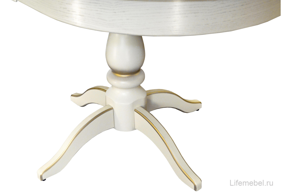 Деревянный стол Тарун 4 120 слоновая кость / золото