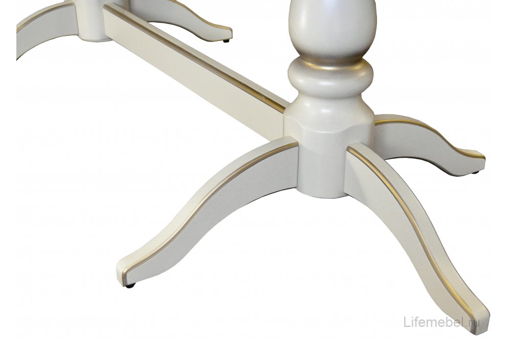 Деревянный стол Тарун 5 190 слоновая кость / золото