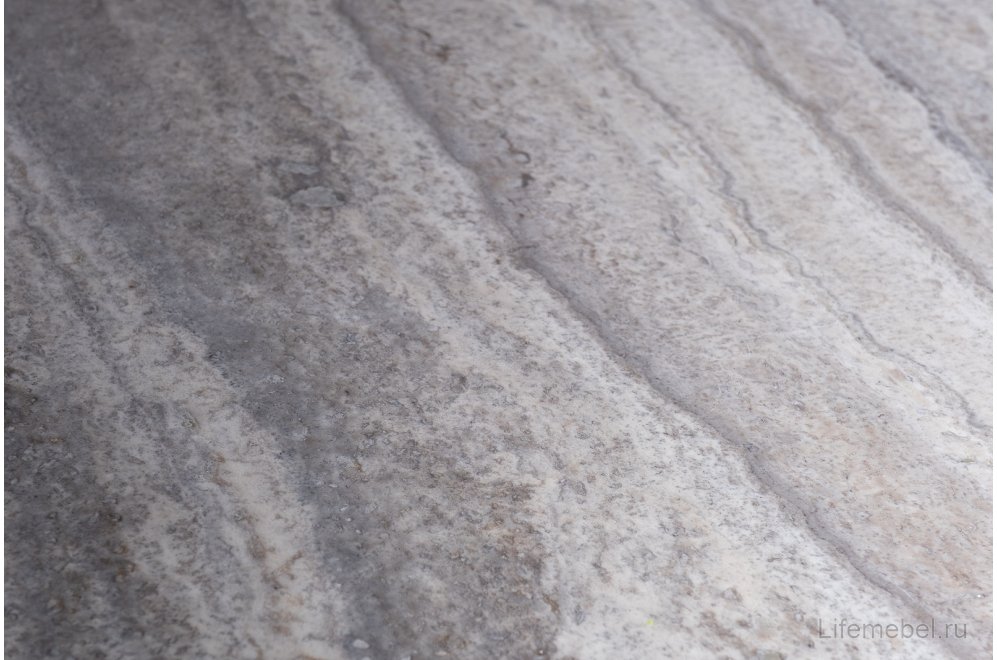 Деревянный стол Травертин светло-серый / бронза