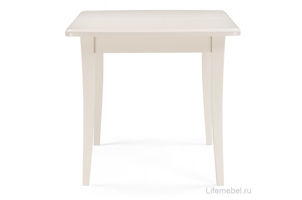 Деревянный стол Цизеан 100(132)х79х75 слоновая кость