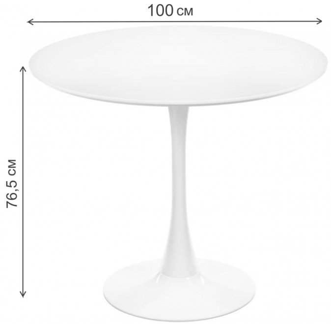 Деревянный стол Tulip 100 черный