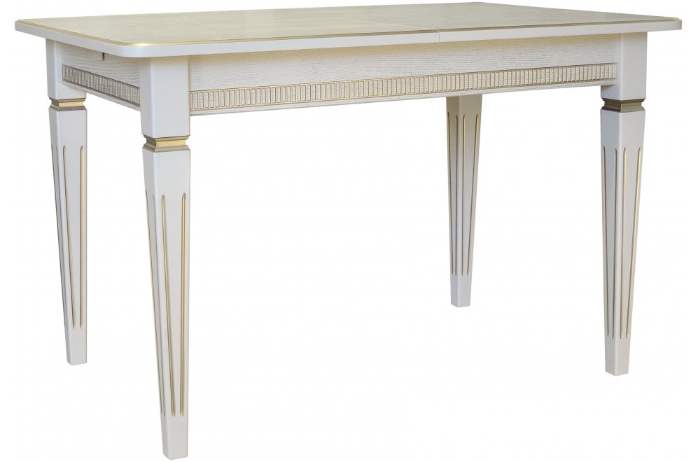 Деревянный стол Васко В 87Н 150 слоновая кость / золото