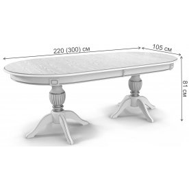 Деревянный стол Йорк 220/105-ОВШ