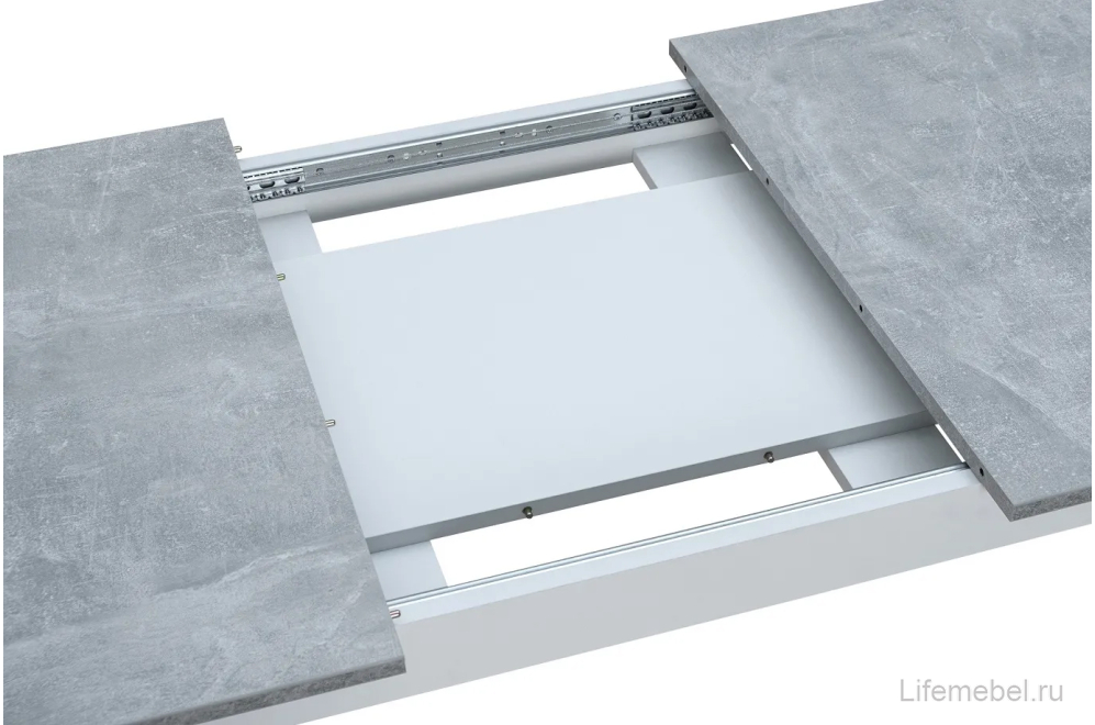 Деревянный стол Edwin бетон / белый