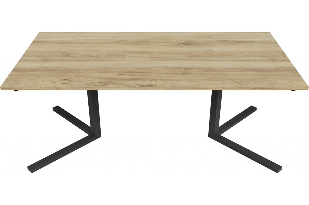 Деревянный стол Pingum Duo 100x75x200 лдсп / черный металл