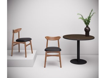 Обеденный стол RADIUS брауни/черный