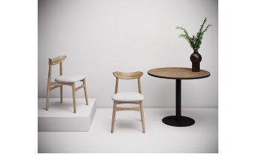 Деревянный обеденный стол RADIUS NEW graphit/черный