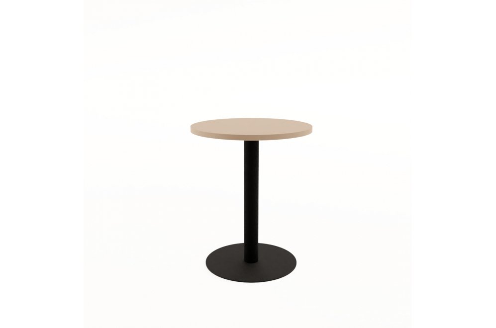 Стол обеденный круглый RADIUS (600*600*740) NEW mokko/черный