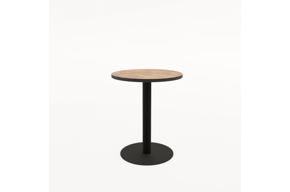 Стол обеденный круглый RADIUS (600*600*740) teakwood/черный