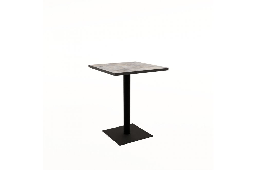 Стол обеденный квадратный SIMPLE (600*600*740) basalt/черный