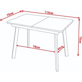 Стеклянный стол Танго ПР СР ст-73 93 СР
