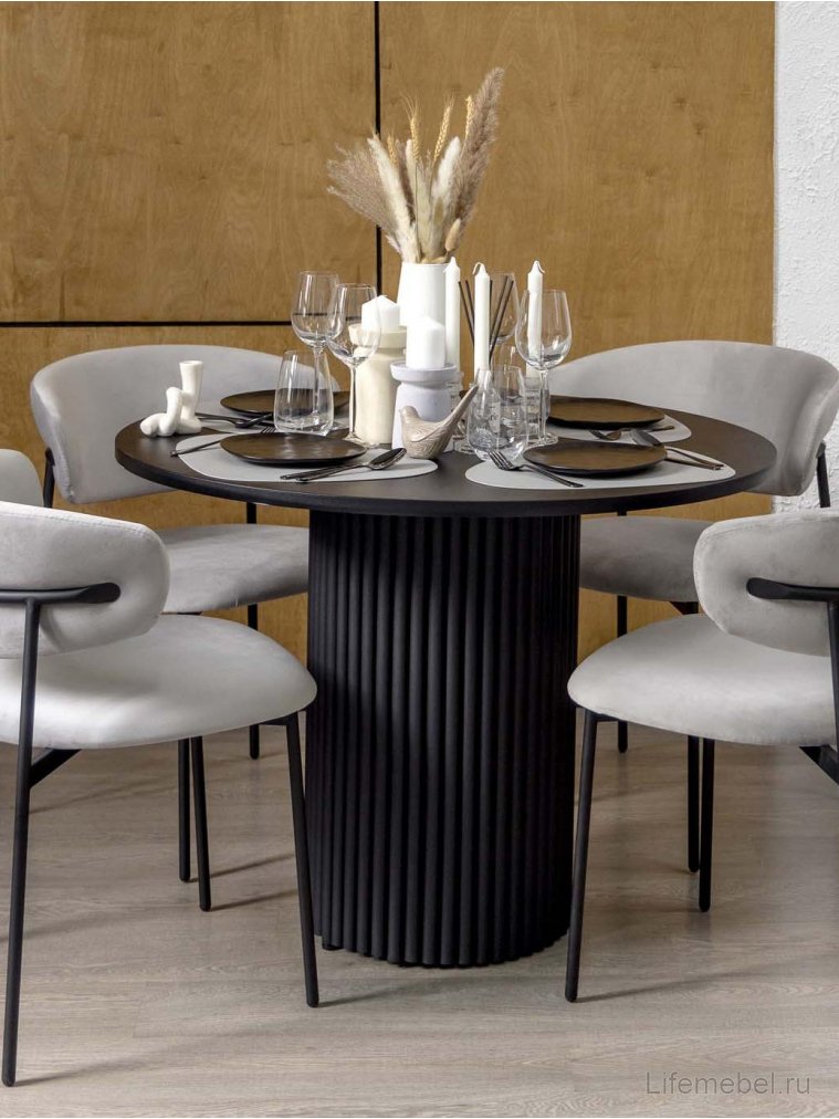 Стол Барел 100 черный / черный