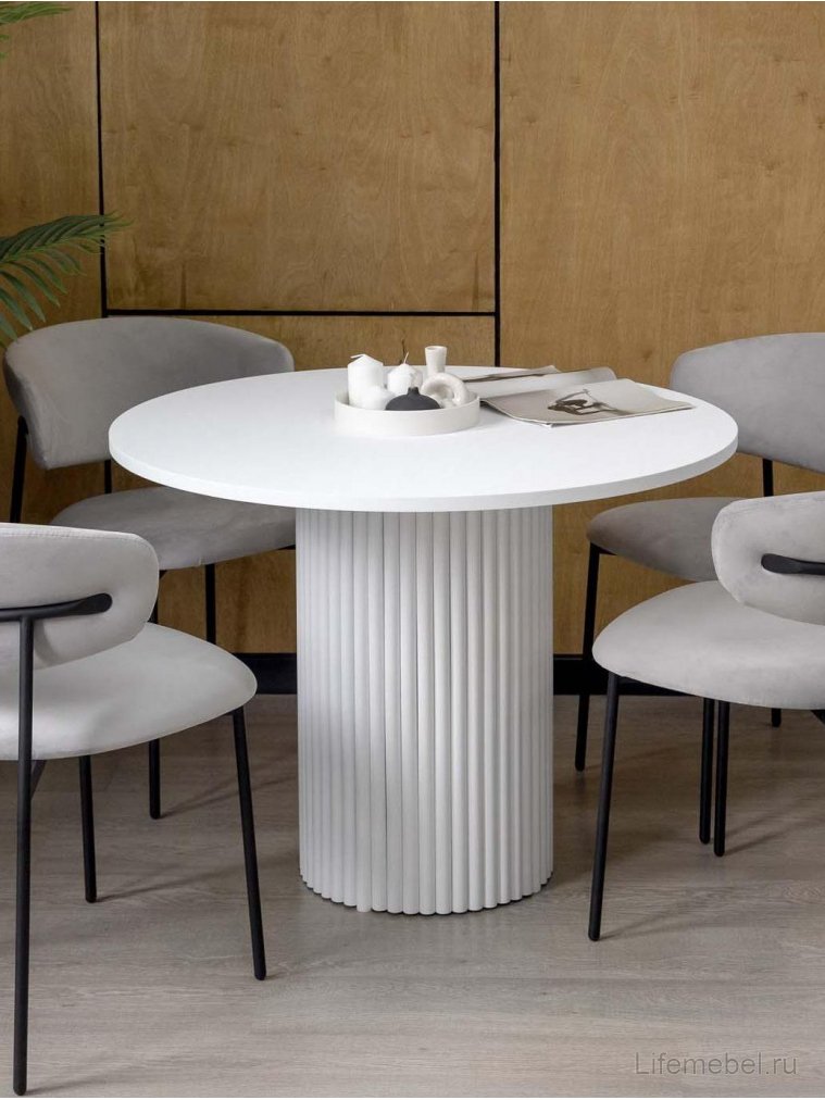 Стол Барел 110 белый / белый