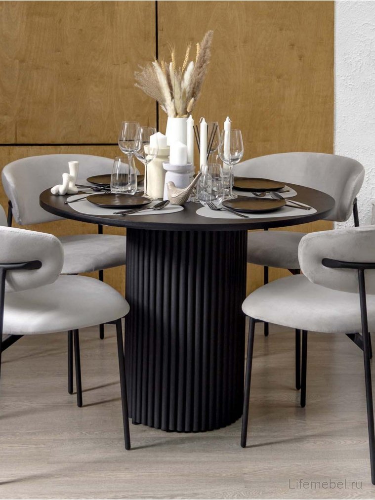 Стол Барел 110 черный / черный