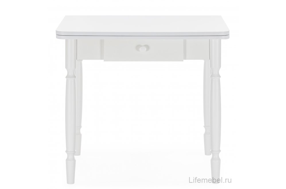 Стол Брентон с ящиком белый