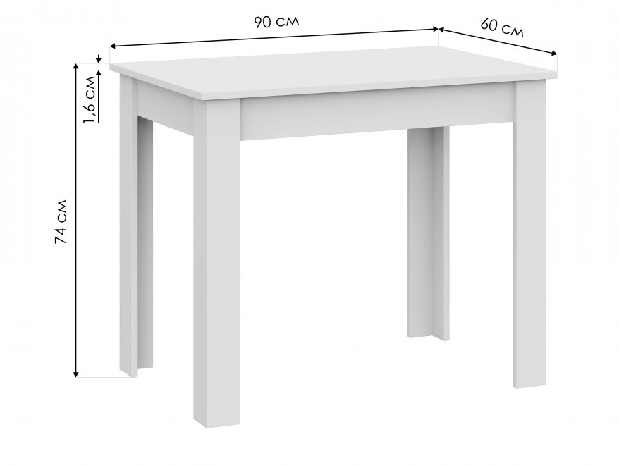Деревянный стол Батонс белый
