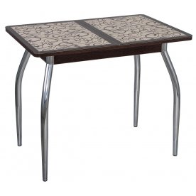 Стол Чинзано М ст-2 венге / кремовый с узором венге