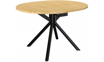 Стол деревянный обеденный DO1100 черный / дуб натуральный