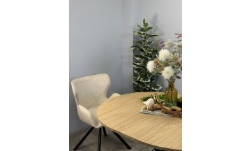 Стол деревянный обеденный DO1100 черный / дуб натуральный