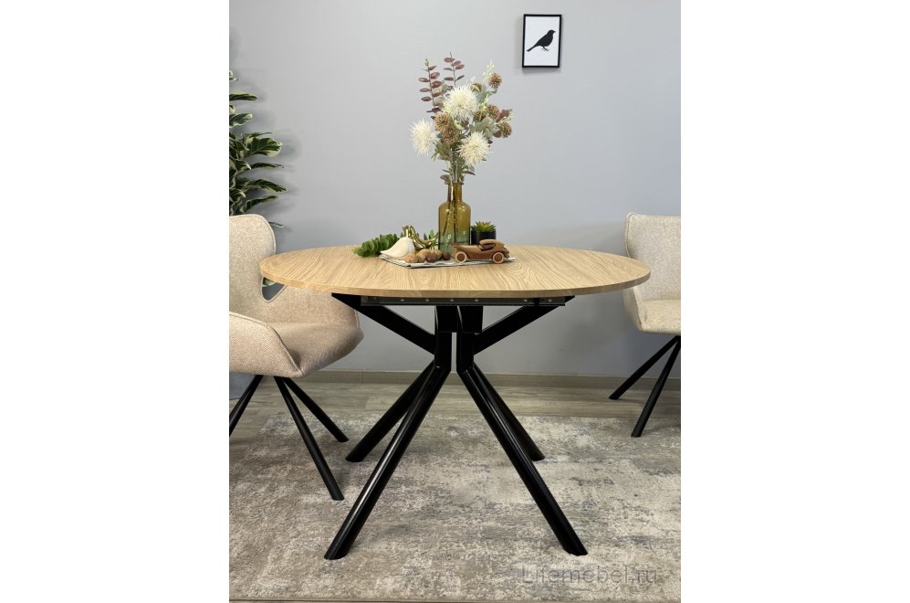 Стол DO1100 черный / дуб натуральный