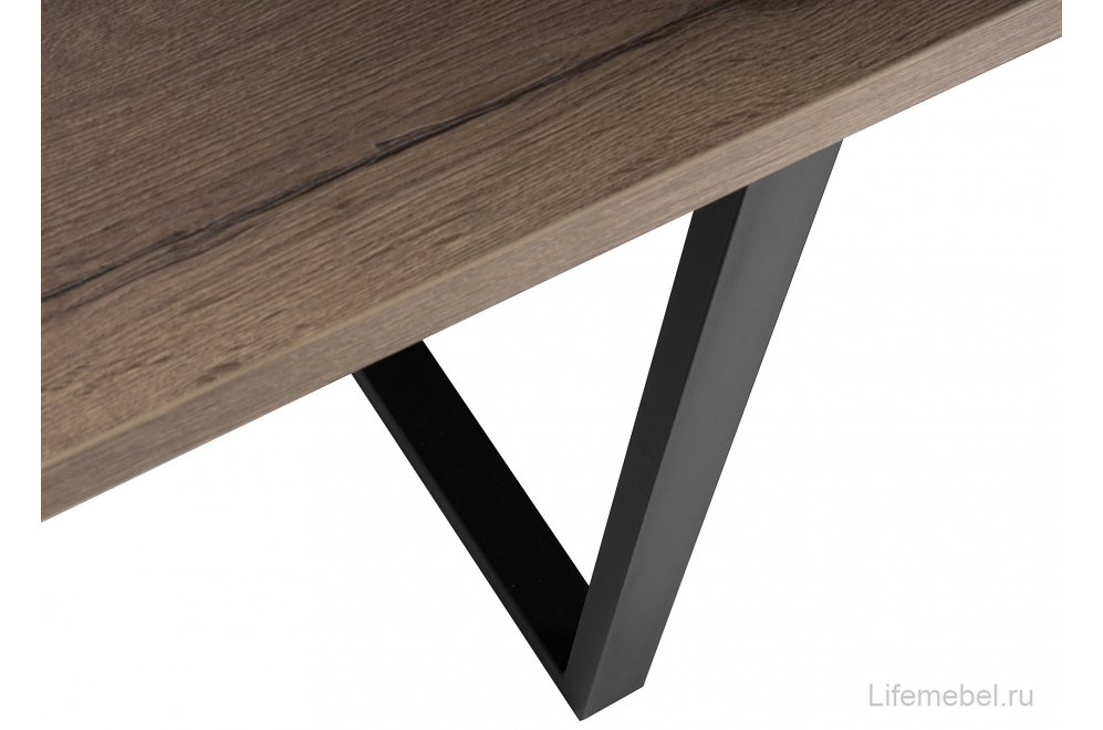 Стол Эльпатия 130 дуб велингтон / черный матовый