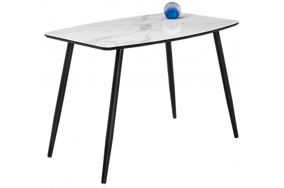 Стеклянный стол Эмма черная шагрень / черный