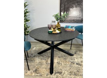 Обеденный стол KENNER DR1100 черный/сланец черный