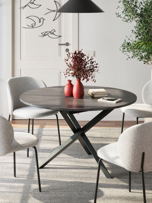 Стол DR1100 черный/сланец черный