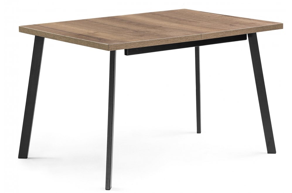 Стол раскладной Колон Лофт 120 32 мм дуб галифакс табако / черный матовый
