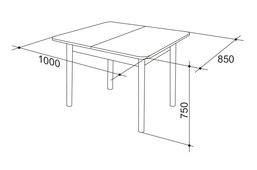 Стол Квартет 2 деб млечный