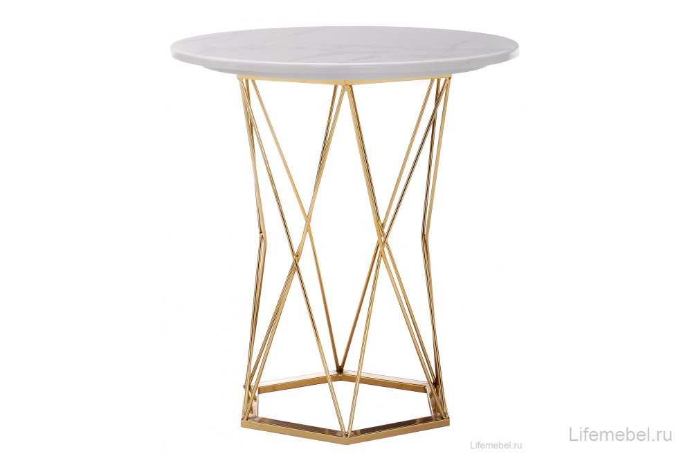 Стол Melan white / gold