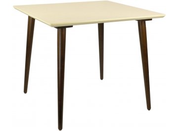 Обеденный стол Монте М 90 натуральное дерево орех / слоновая кость