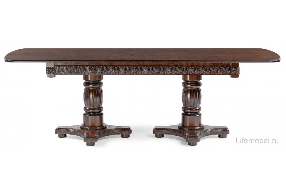 Деревянный стол Морнит 180(240)х100 орех темный / орех