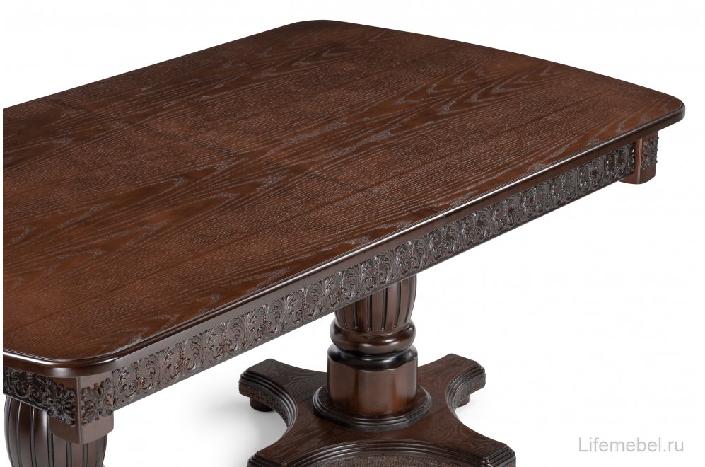 Деревянный стол Морнит 180(240)х100 орех темный / орех