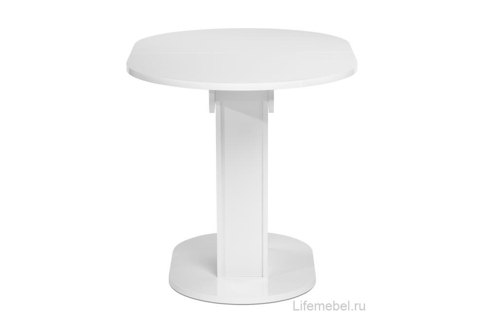Стол на тумбе Порламар белый глянец