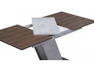 Обеденный стол Тирион бетон чикаго серый / дуб гладстоун табак