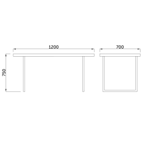 Деревянный стол Ницца