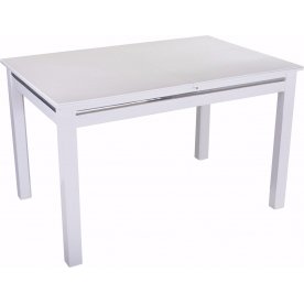 Стол обеденный Бета-1 белый / камень-04 / ножка 08 белая