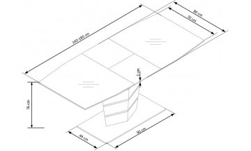 Деревянный стол Sorento 140-180/80/76