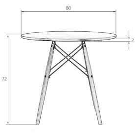 Деревянный стол Chelsea 80 Black