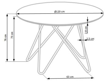 Деревянный стол Имзе 120/76