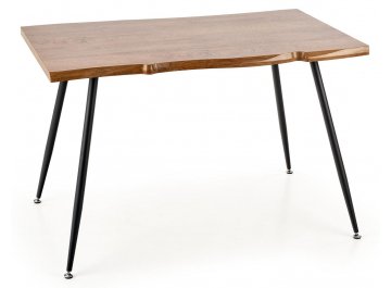 Обеденный стол Larson 120/80/77 дуб натуральный / черный