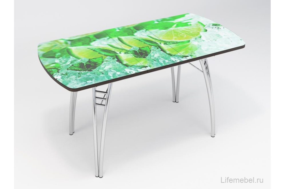 Деревянный стол Лайм венге / хром