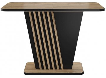 Складной стол Nevio 125-170/75/76 дуб артизан / черный