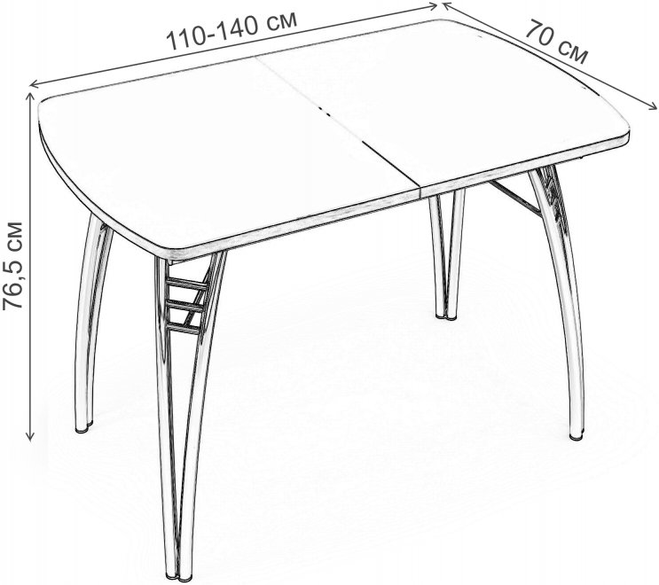Деревянный стол Мрамор венге / хром