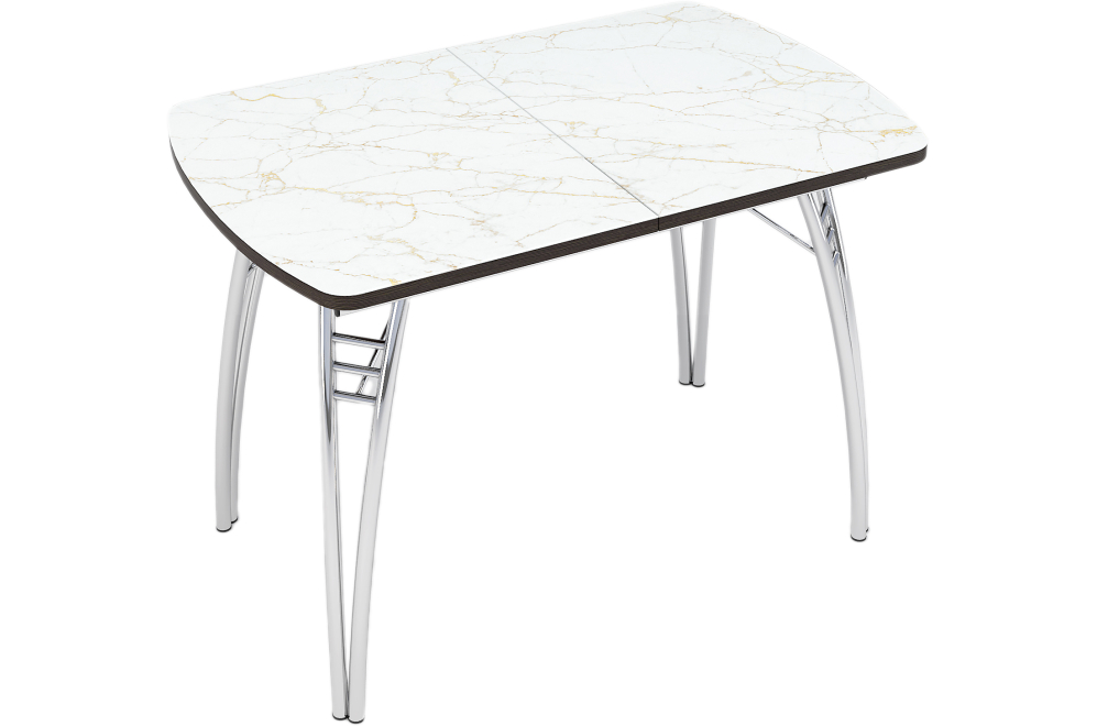 Деревянный стол Мрамор венге / хром