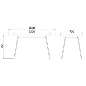 Деревянный стол Лион