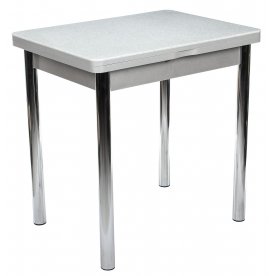 Стол Реал М-2 КМ 07 серый / ножка хром 02