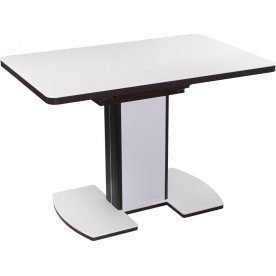 Стол Реал ПР КМ венге / камень 04 / ножка 05 венге/белый камень 04