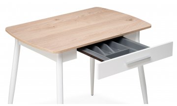 Деревянный стол Ревари эврика / белый